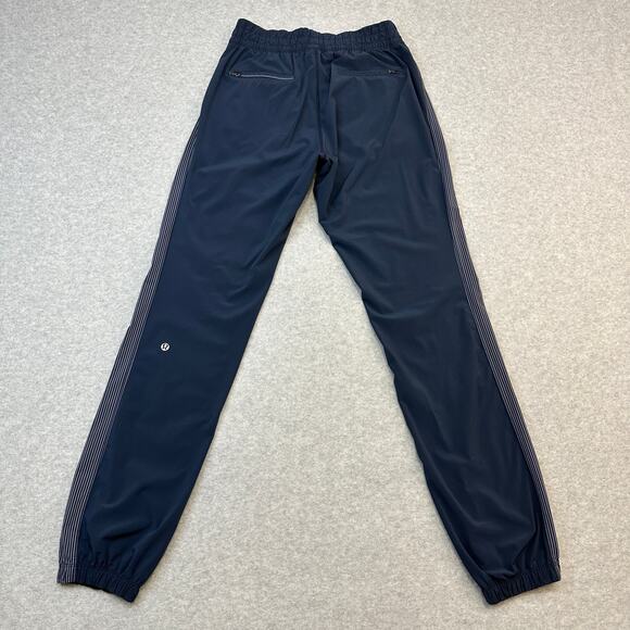 Lululemon Work It Out Track Pants SZ S Wagon Stripe Inkwell Jogger Elastic Waist - Picture 10 of 14